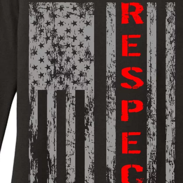 Respect Flag Of America Womens CVC Long Sleeve Shirt