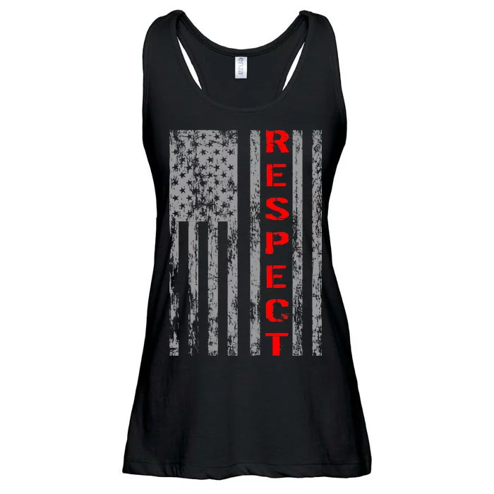 Respect Flag Of America Ladies Essential Flowy Tank