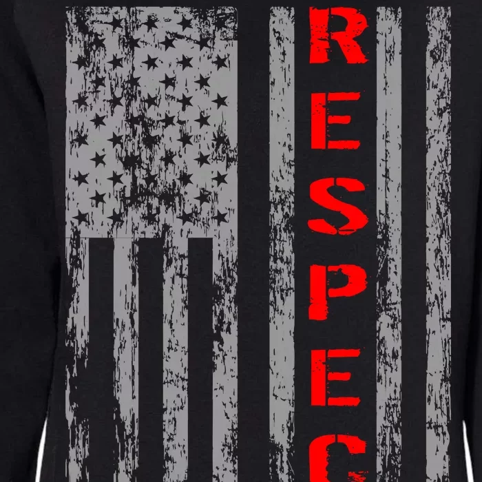 Respect Flag Of America Womens California Wash Sweatshirt