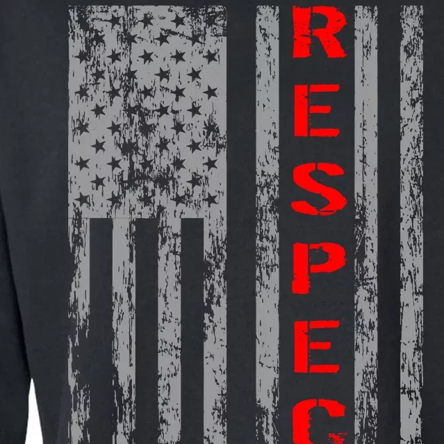 Respect Flag Of America Cropped Pullover Crew