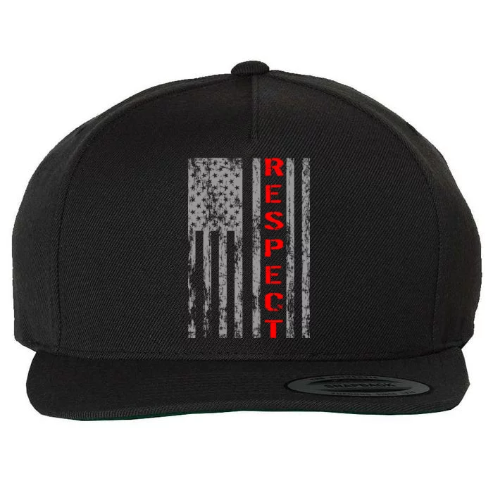 Respect Flag Of America Wool Snapback Cap