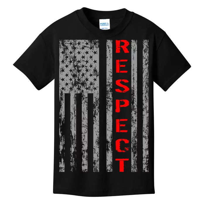 Respect Flag Of America Kids T-Shirt