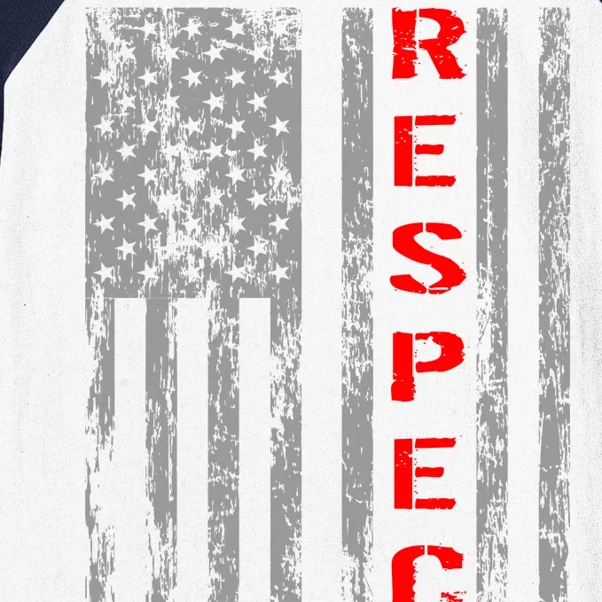 Respect Flag Of America Baseball Sleeve Shirt