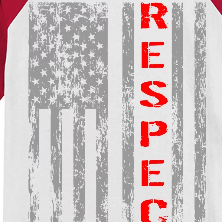 Respect Flag Of America Kids Colorblock Raglan Jersey