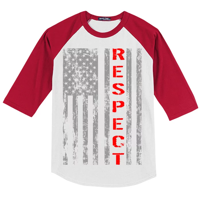 Respect Flag Of America Kids Colorblock Raglan Jersey