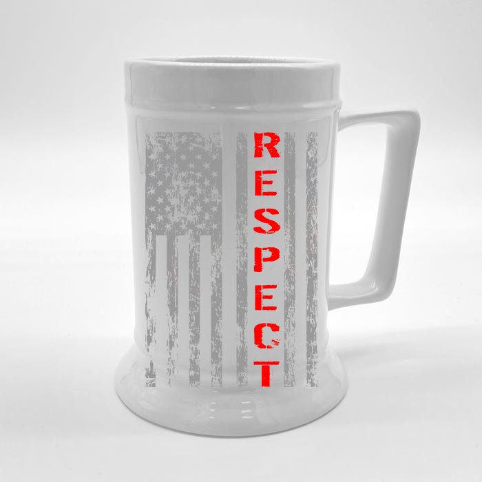 Respect Flag Of America Front & Back Beer Stein