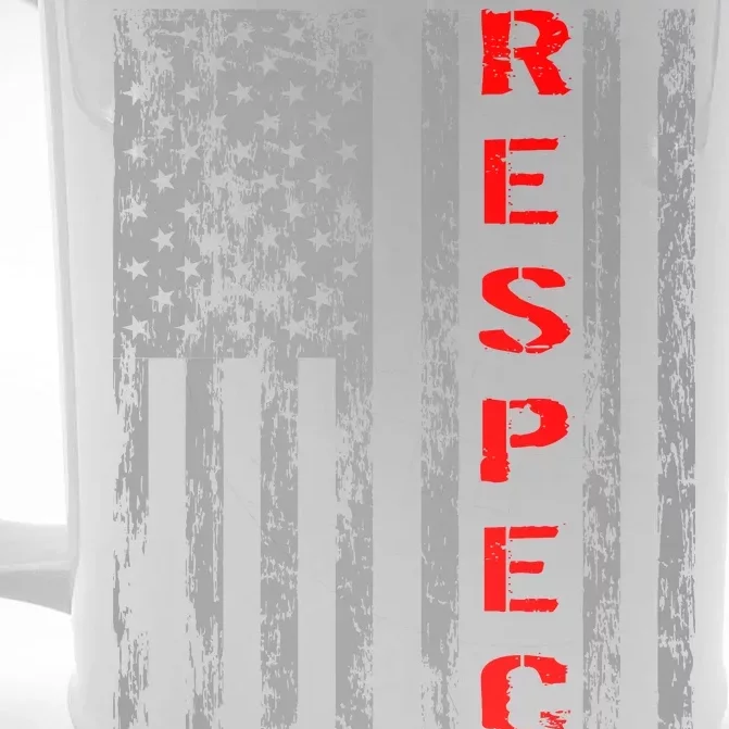 Respect Flag Of America Front & Back Beer Stein