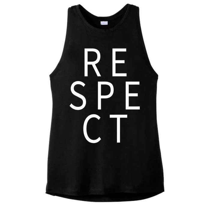 Respect Simple Logo Ladies Tri-Blend Wicking Tank