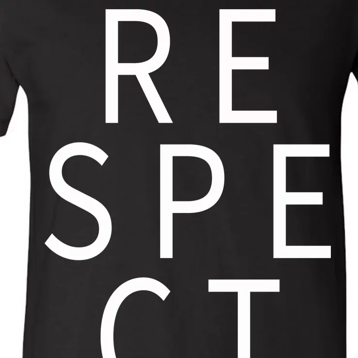 Respect Simple Logo V-Neck T-Shirt