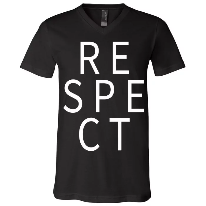 Respect Simple Logo V-Neck T-Shirt