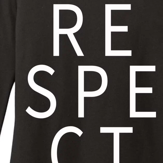 Respect Simple Logo Womens CVC Long Sleeve Shirt