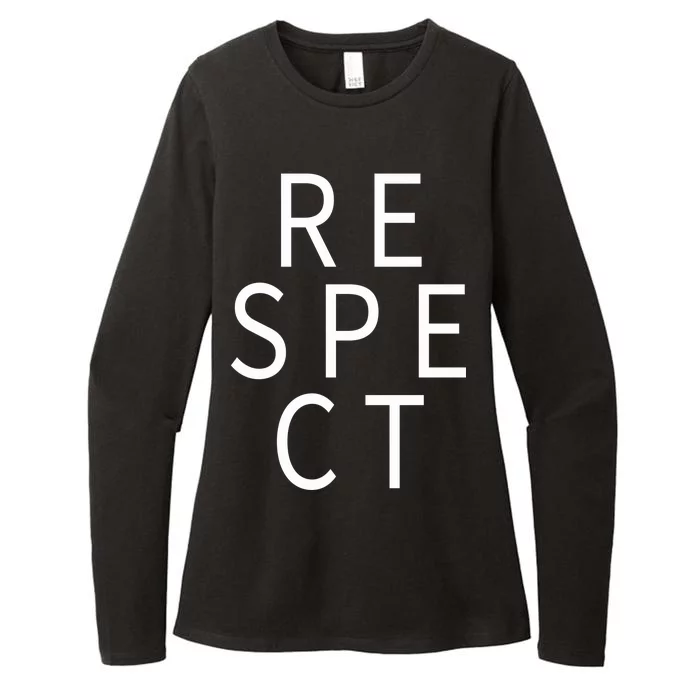 Respect Simple Logo Womens CVC Long Sleeve Shirt