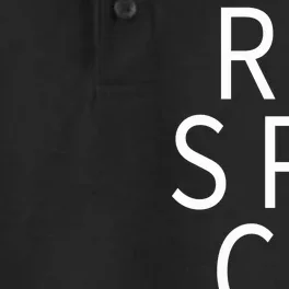 Respect Simple Logo Dry Zone Grid Performance Polo