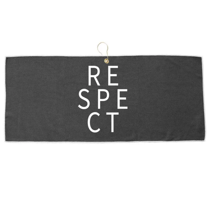 Respect Simple Logo Large Microfiber Waffle Golf Towel