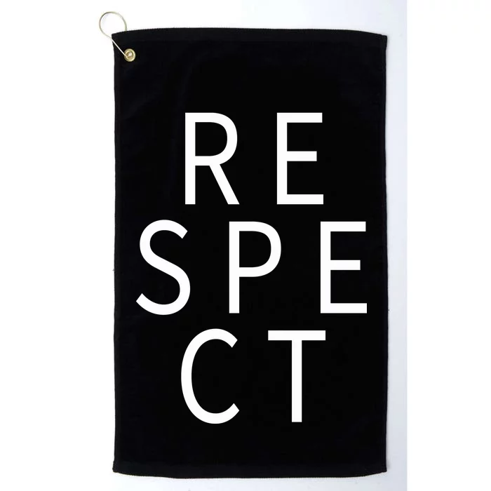 Respect Simple Logo Platinum Collection Golf Towel