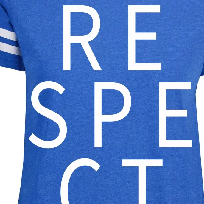 Respect Simple Logo Enza Ladies Jersey Football T-Shirt