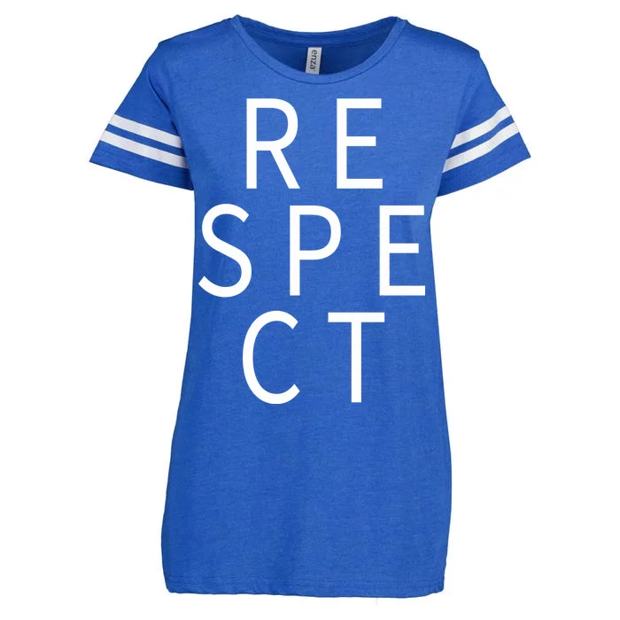 Respect Simple Logo Enza Ladies Jersey Football T-Shirt