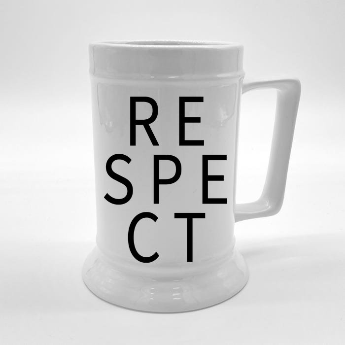 Respect Simple Logo Front & Back Beer Stein