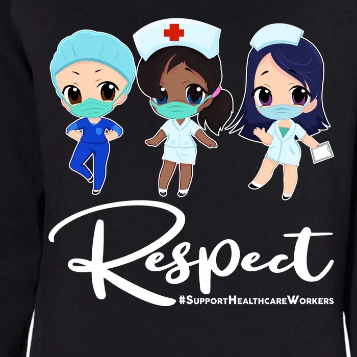 Respect Support Healthcare Workers Womens California Wash Sweatshirt