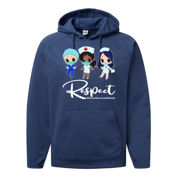 Respect Support Healthcare Workers Performance Fleece Hoodie