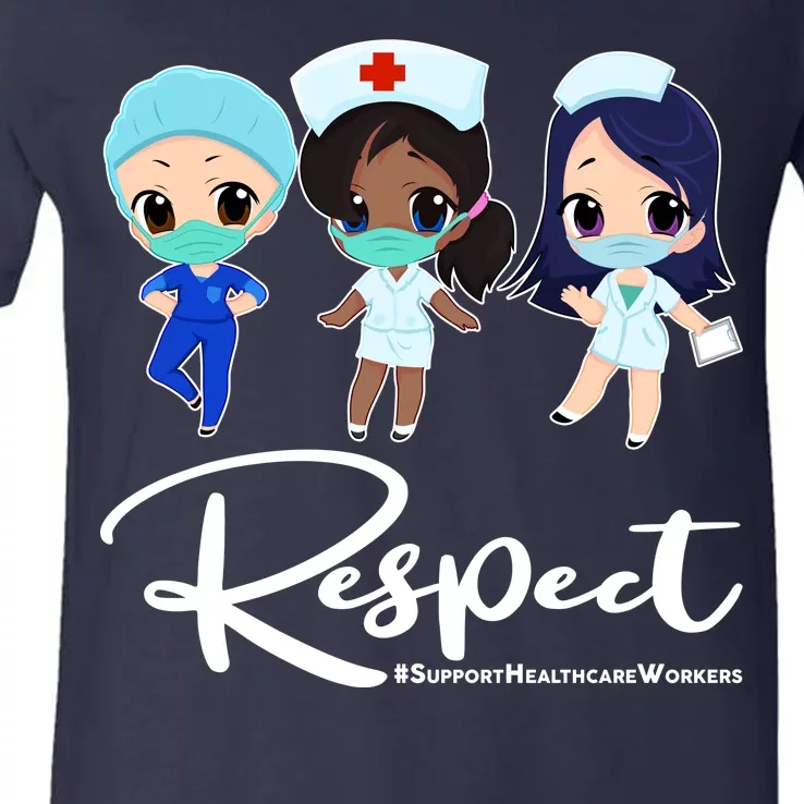 Respect Support Healthcare Workers V-Neck T-Shirt