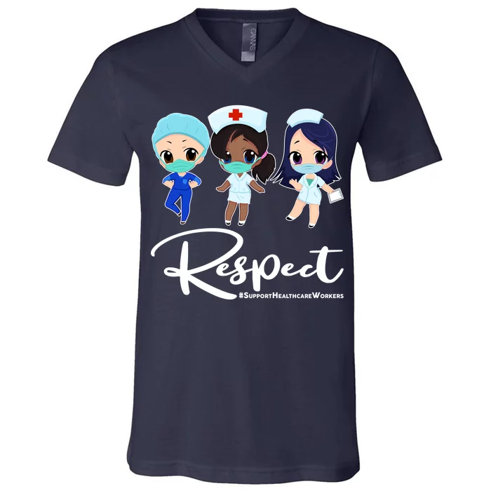 Respect Support Healthcare Workers V-Neck T-Shirt