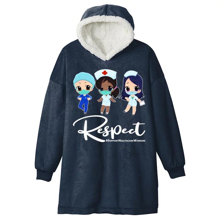 Respect Support Healthcare Workers Hooded Wearable Blanket