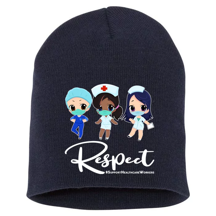 Respect Support Healthcare Workers Short Acrylic Beanie