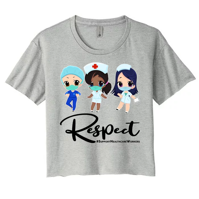 Respect Support Healthcare Workers Women's Crop Top Tee