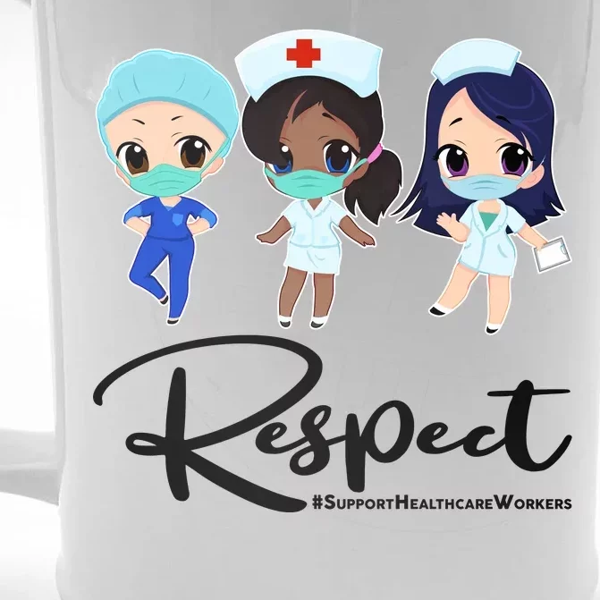 Respect Support Healthcare Workers Front & Back Beer Stein