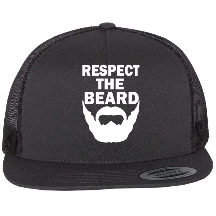 Respect The Beard Flat Bill Trucker Hat