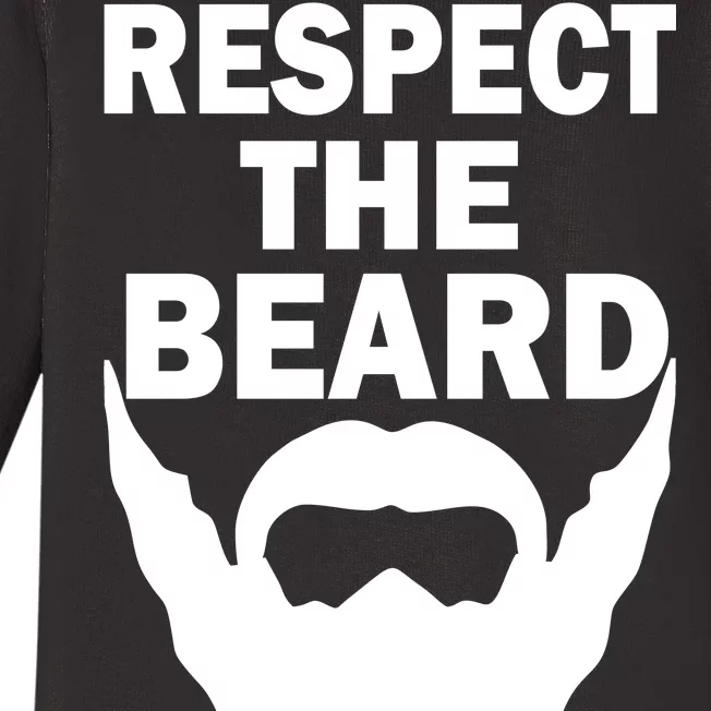 Respect The Beard Baby Long Sleeve Bodysuit