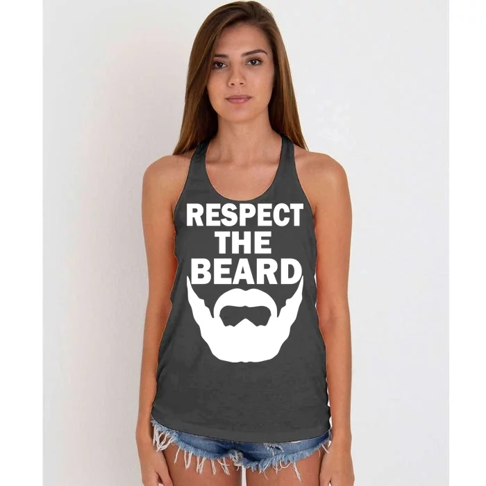 Respect The Beard Women's Knotted Racerback Tank