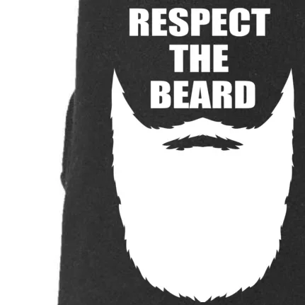 Respect The Beard Funny Bearded Doggie 3-End Fleece Hoodie