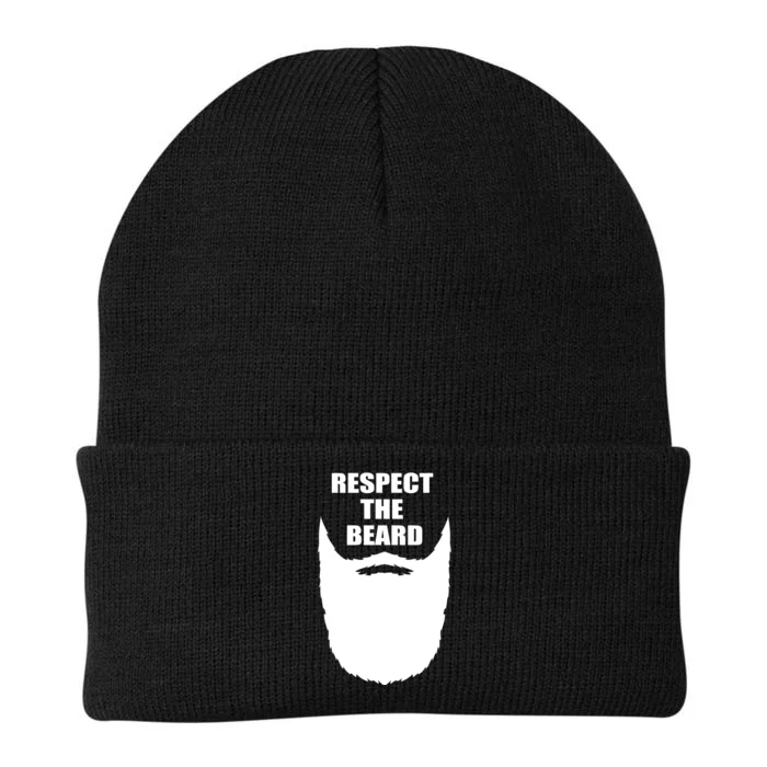 Respect The Beard Funny Bearded Knit Cap Winter Beanie