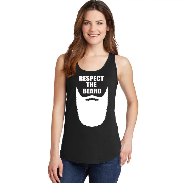 Respect The Beard Funny Bearded Ladies Essential Tank