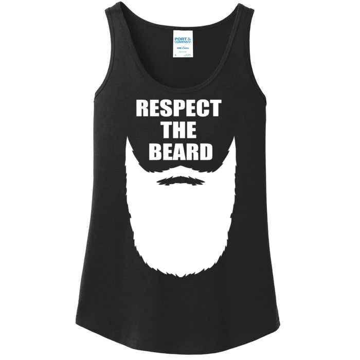 Respect The Beard Funny Bearded Ladies Essential Tank