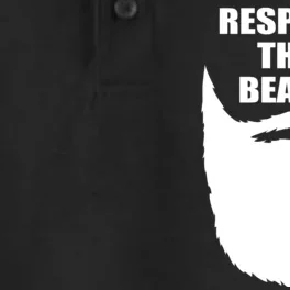 Respect The Beard Funny Bearded Dry Zone Grid Performance Polo