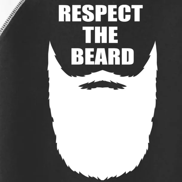 Respect The Beard Funny Bearded Toddler Fine Jersey T-Shirt