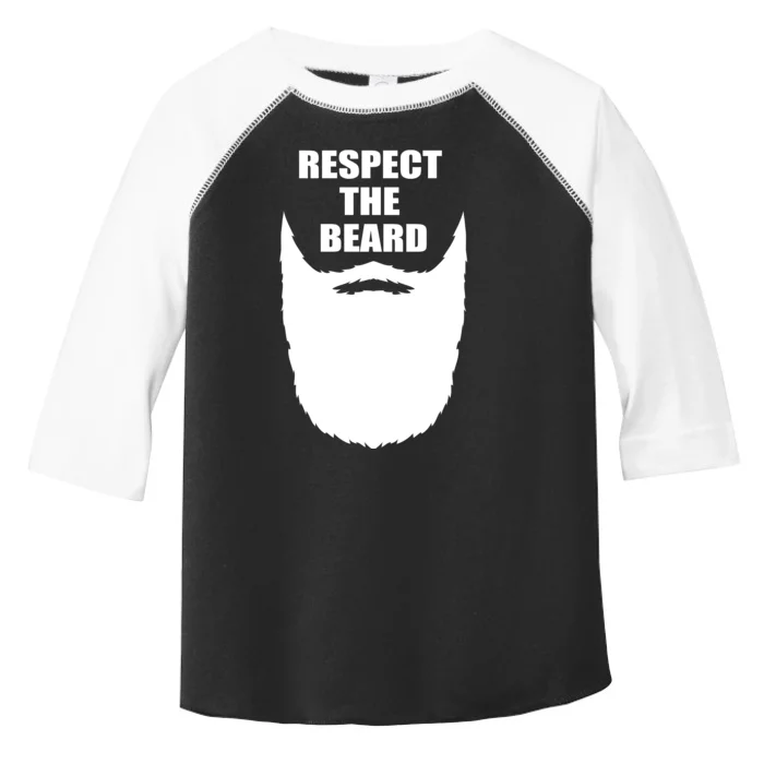 Respect The Beard Funny Bearded Toddler Fine Jersey T-Shirt