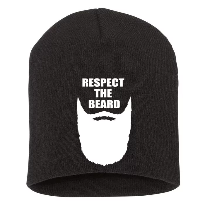 Respect The Beard Funny Bearded Short Acrylic Beanie