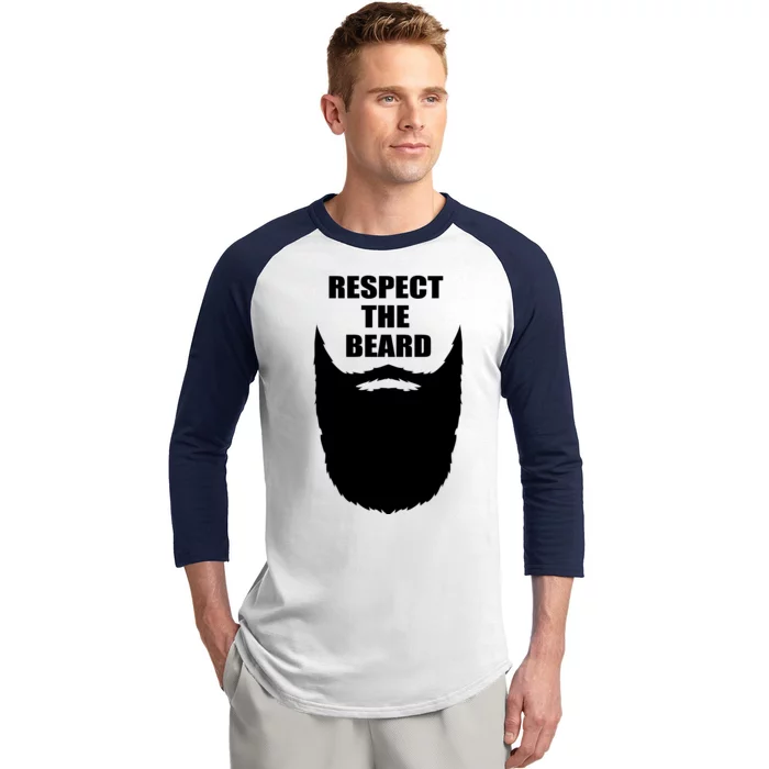 Respect The Beard Funny Bearded Baseball Sleeve Shirt