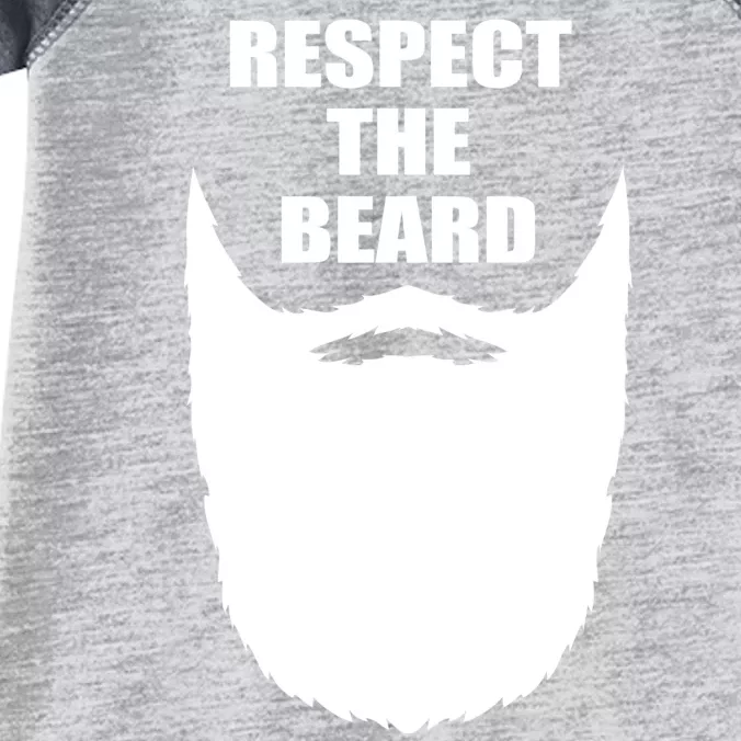 Respect The Beard Funny Bearded Infant Baby Jersey Bodysuit