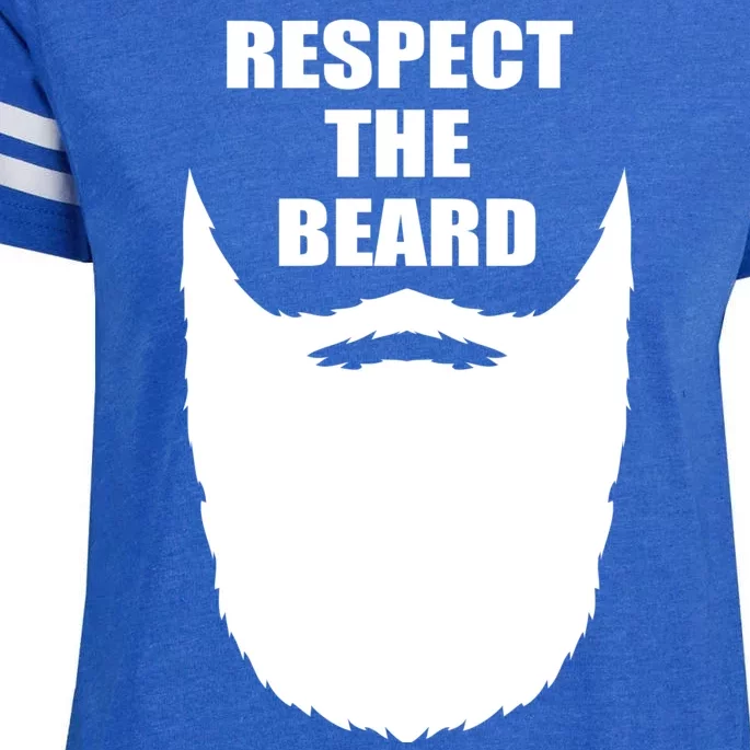 Respect The Beard Funny Bearded Enza Ladies Jersey Football T-Shirt