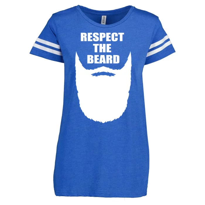 Respect The Beard Funny Bearded Enza Ladies Jersey Football T-Shirt