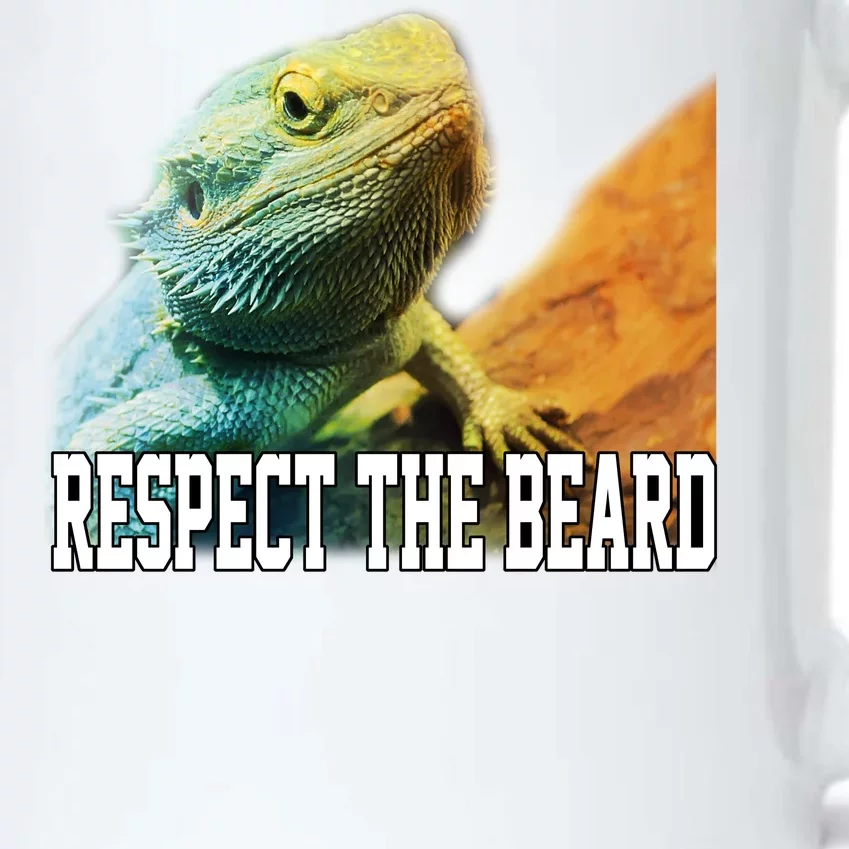 Respect The Beard Funny Bearded Dragon Black Color Changing Mug