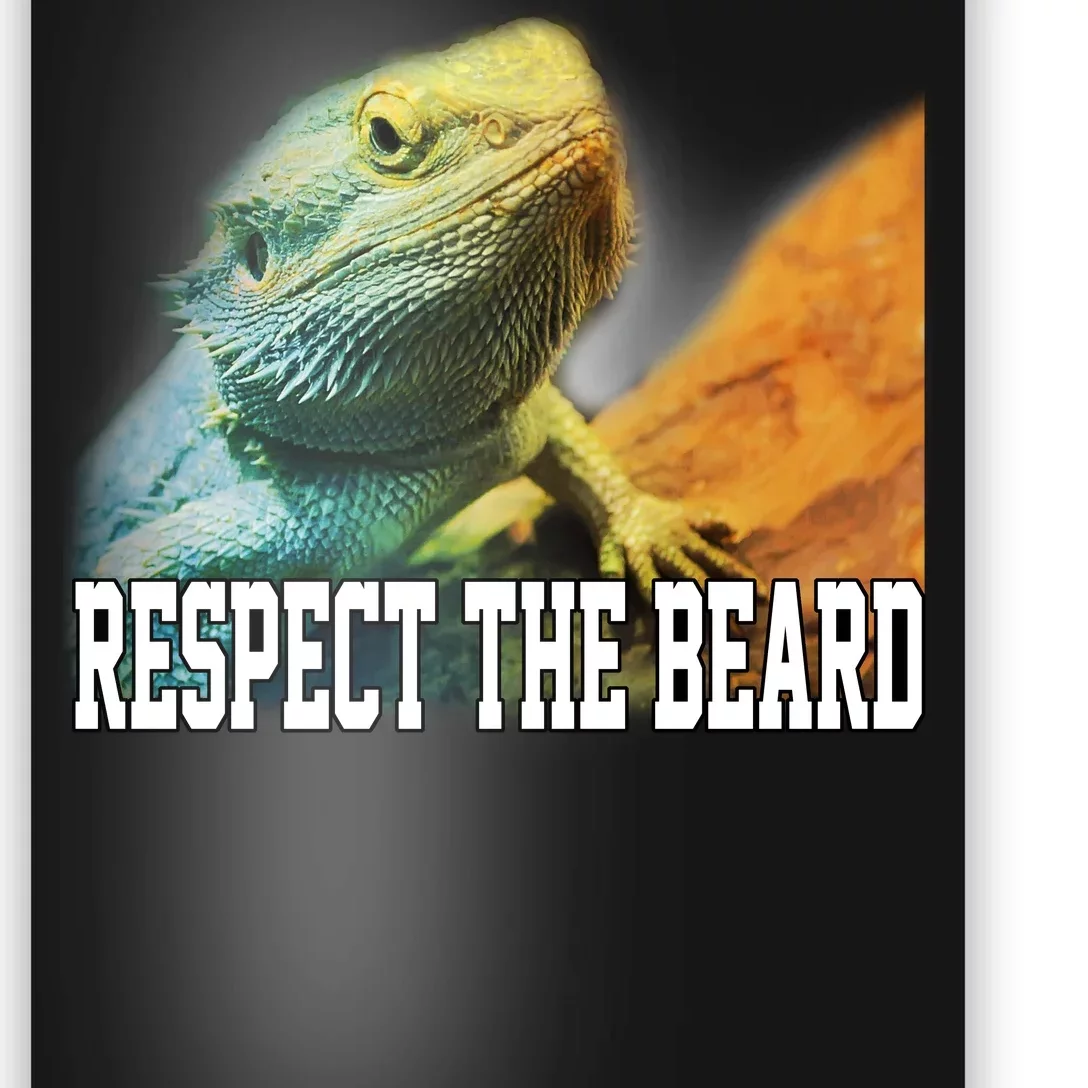 Respect The Beard Funny Bearded Dragon Poster