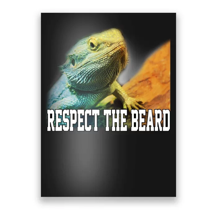 Respect The Beard Funny Bearded Dragon Poster