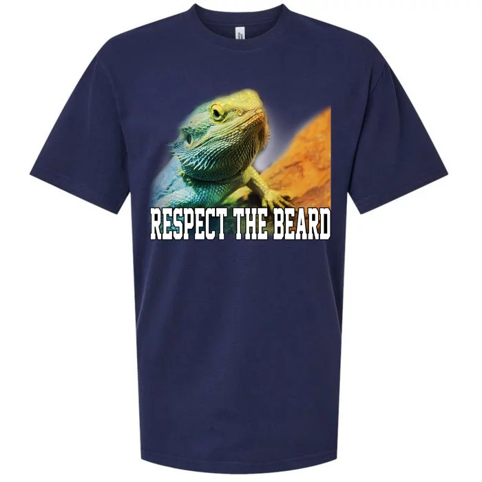 Respect The Beard Funny Bearded Dragon Sueded Cloud Jersey T-Shirt