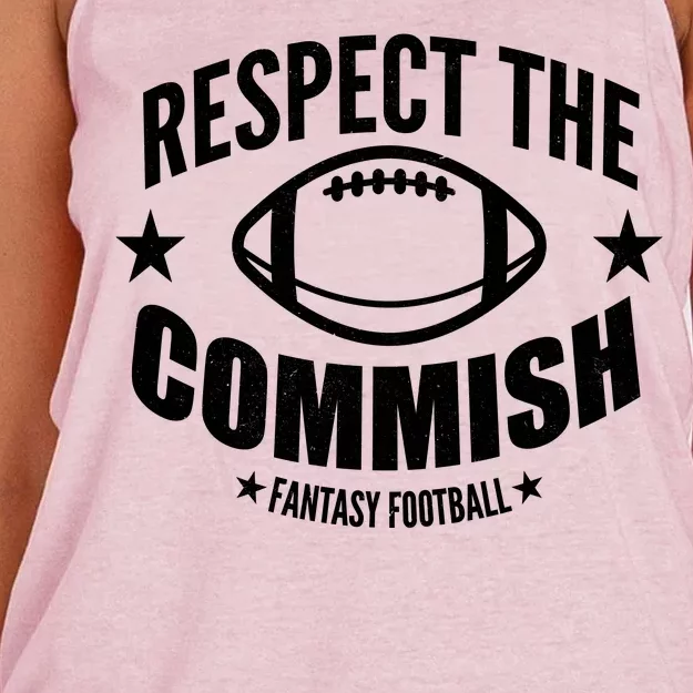 Respect The Commish Fantasy Football Women's Knotted Racerback Tank